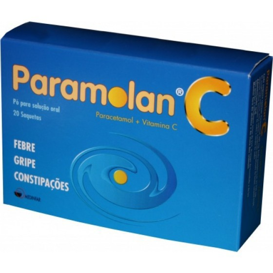 Paramolan C, 500/250 mg x 20 p sol oral saq