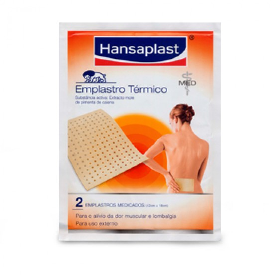 Hansaplast Emplastro Trmico, 4,8 mg/unidade x 2 emplastro