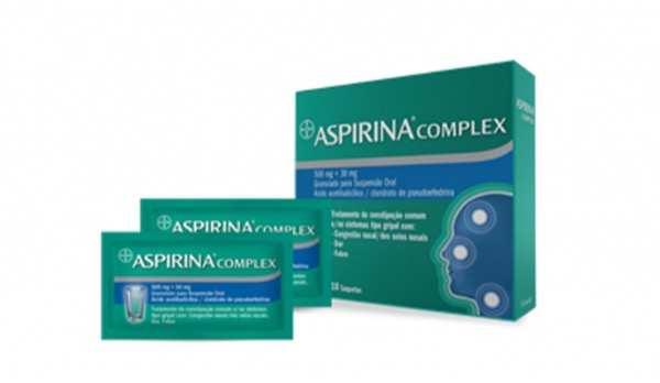 Aspirina Complex , 500 mg + 30 mg 10 Saqueta Granul susp oral
