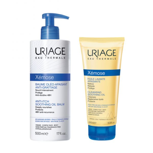 Uriage Xmose Blsamo leo apaziguador 500 ml com Oferta de leo lavante apaziguante 200 ml