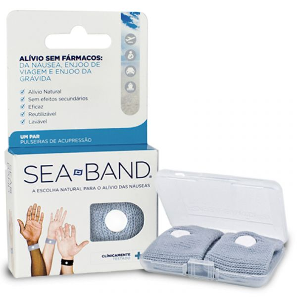 Sea Band Adulto Pulseira Nausea Cinz X 2