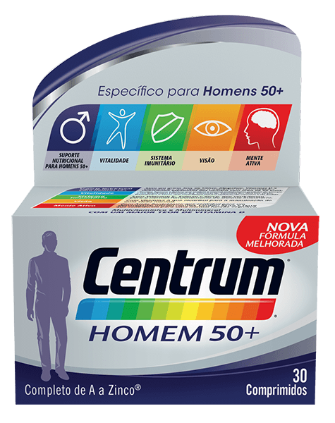 Centrum Homem 50+ Comp X 30 comps