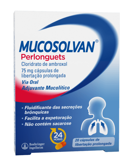 Mucosolvan Perlonguets, 75 mg x 20 cps lib prol