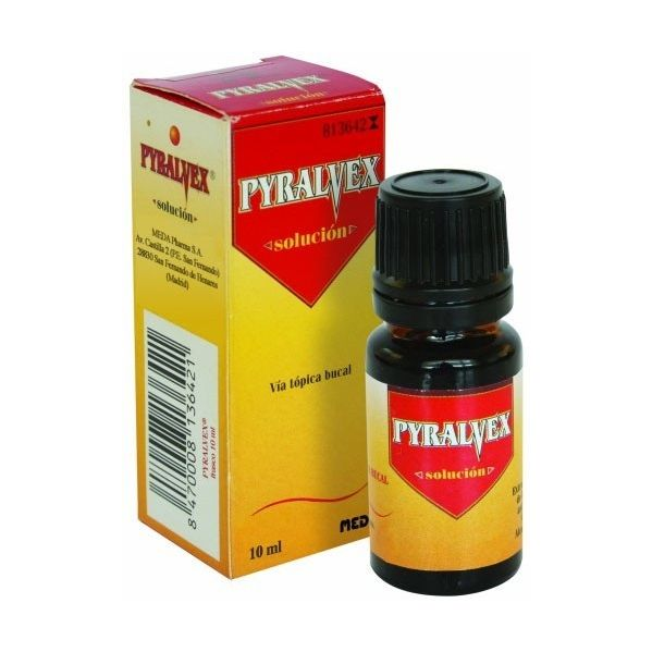 Pyralvex (10mL), 10/50 mg/mL x 1 sol bucal frasco