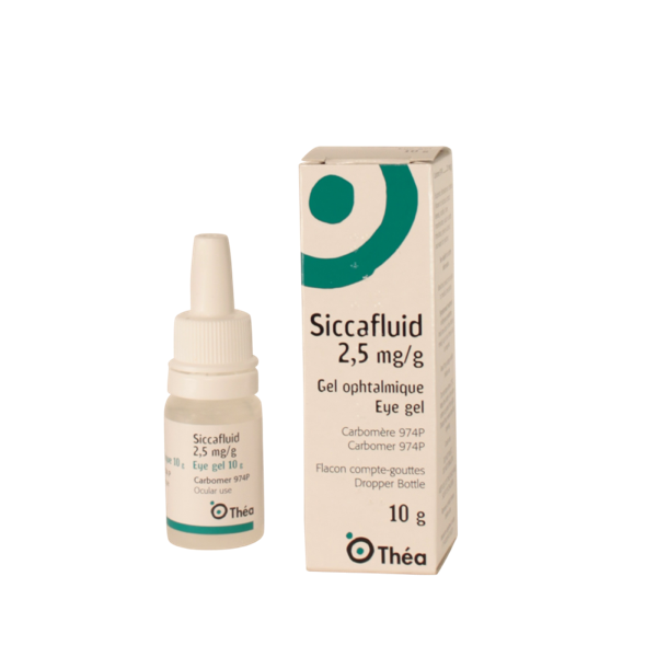 Siccafluid, 2,5 mg/g-10 g x 1 gel oft frasco