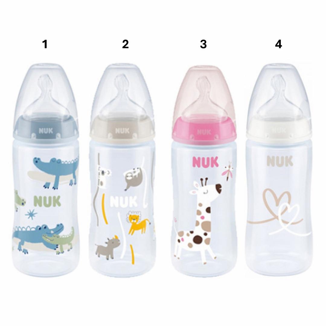 Nuk Bibero First Choice 300mL com Indicador de Temperatura 0-6M Fluxo M