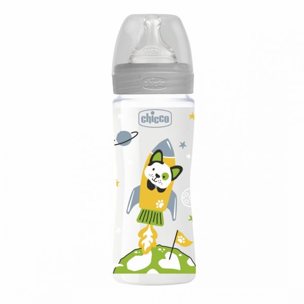 Chicco Bibero Well Being Cinza Fluxo Rpido 4m+ 330 ml