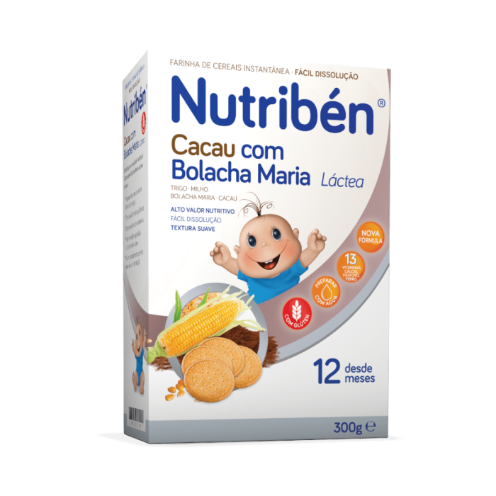 Nutribn Papa Lctea Cacau e Bolacha Maria 300g 12m+