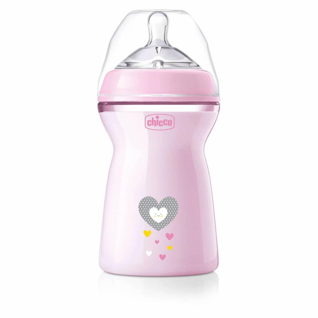 Chicco Bibero Natural Feeling Rosa Fluxo Rpido 6m+ 330 mL