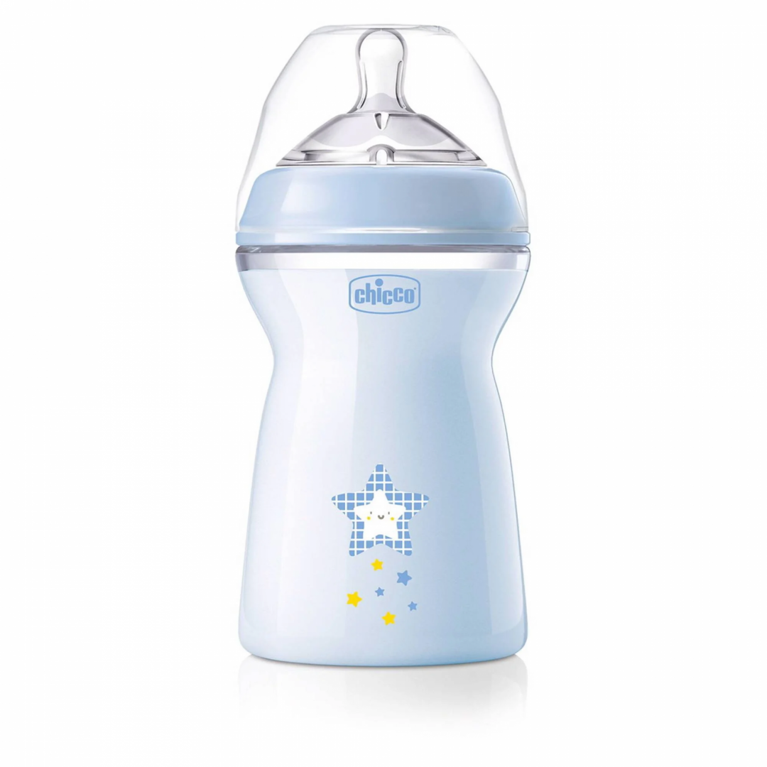 Chicco Bibero Natural Feeling Azul Fluxo Rpido 6m+ 330 mL