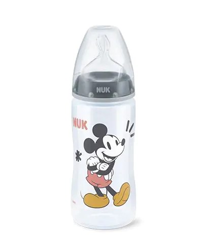 Nuk Bibero First Choice Mickey 300mL com Indicador de Temperatura 6-18M Fluxo L
