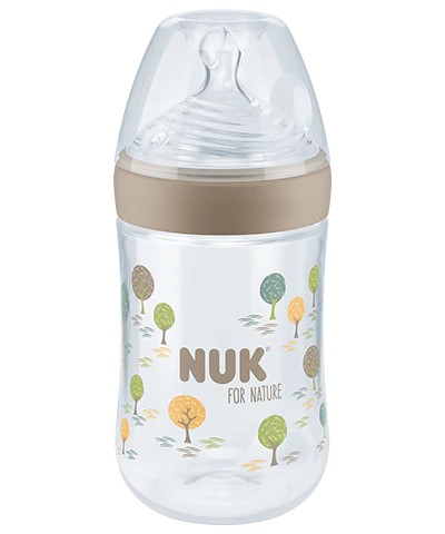 Nuk Nature Bibero Bege 260mL com Indicador de Temperatura Fluxo M 
