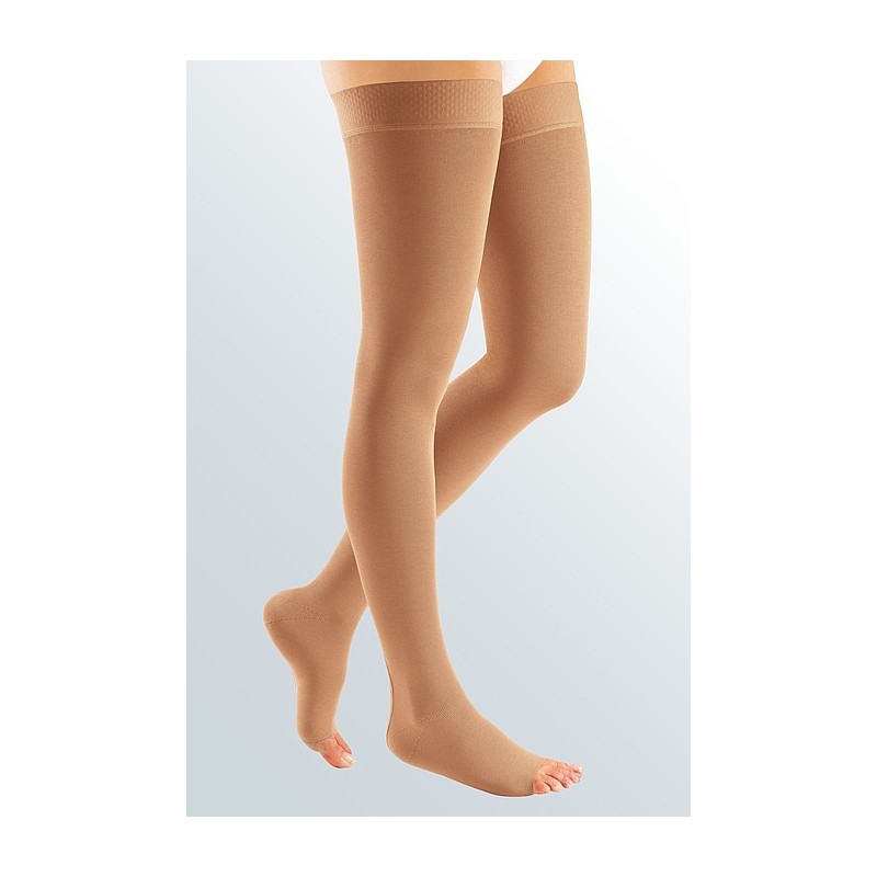 Juzo Soft Meia Raiz Coxa Grau Compresso 1 Tamanho IV Com Silicone 