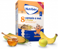Nutribén Papa 8 Cereais e Mel e 4 Frutas Não Láctea 250g 6m+