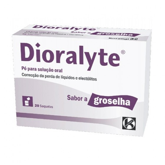Dioralyte (Sabor Groselha) x 20 pó sol oral saq