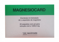 Magnesiocard, 1229,6 mg x 20 pó sol oral saq
