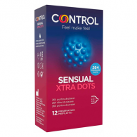 Control Sensual Xtra Dots Preservat X12,  